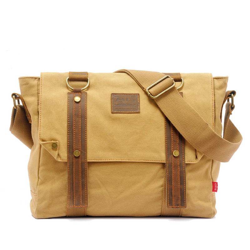 Vintage Men's Messenger Bags Military Canvas Fashion Travel Sling Bag Simple High Quality Brand Bolsa Feminina Shoulder Bag 8168