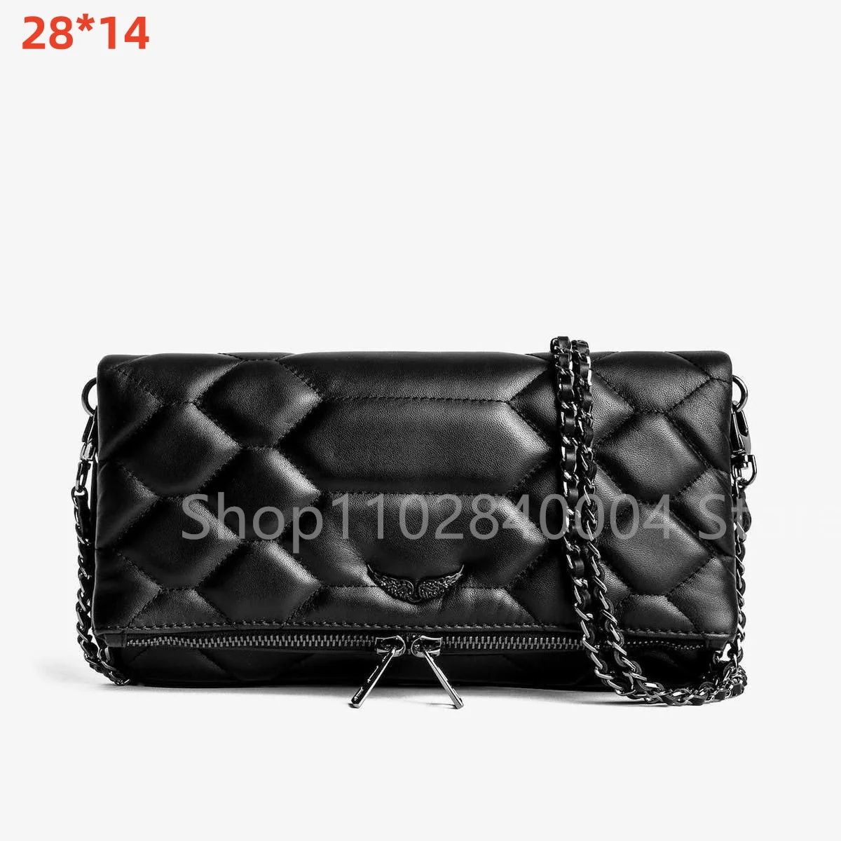 

Classics brand Zadig Bag Designer Brand Women Wings Classic Bag Vintage Black Rocky Studded Shoulder Crossbody Party luxury Bag