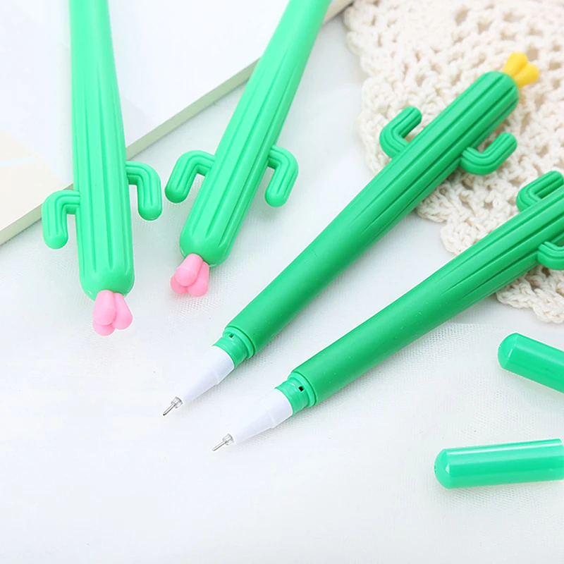 

5Pcs Cartoon Cactus Gel Pen Creative Plant Modeling Neutral Pen School Office Supply Writing Stationery Cute Kawaii Lovely Pens