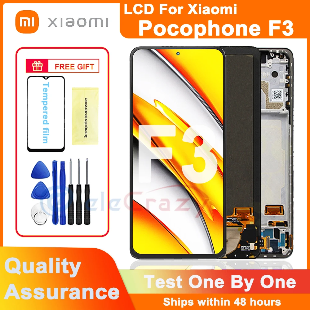 Оригинальный ЖК-дисплей 6,67 дюйма для Xiaomi Poco F3, ЖК-дисплей с сенсорным экраном и дигитайзером в сборе, сменные детали для дисплея Pocophone F3 Pro