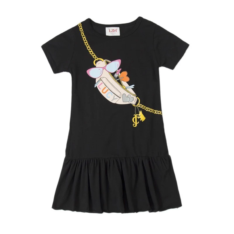 

Children's Dress 2021 Summer New Printing Kids Dress For Girls Casual Cartoons Princess Dresses Toddler Girls Clothing 2-6 Years