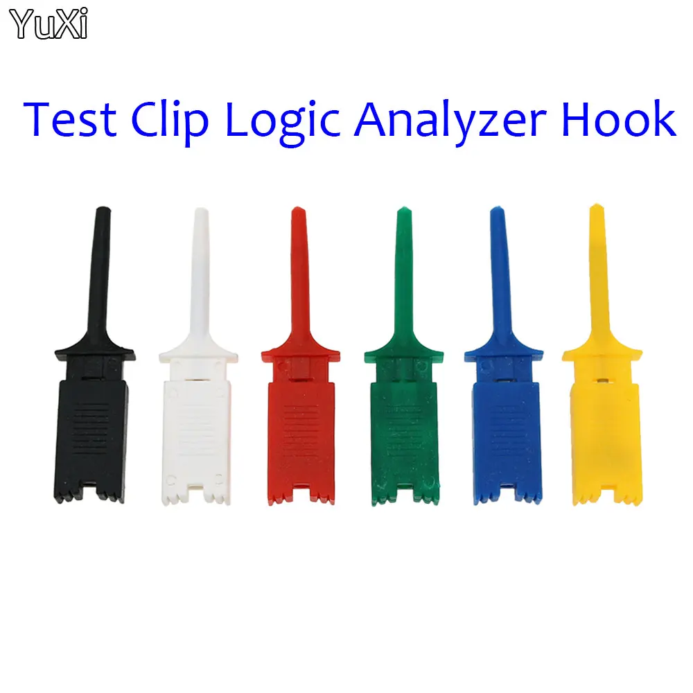 

12ps Test Hooks Clips for Logic Analyzers Logic Test Clip Red Black Yellow Green Blue White Flattening Test Flat Hook Connection