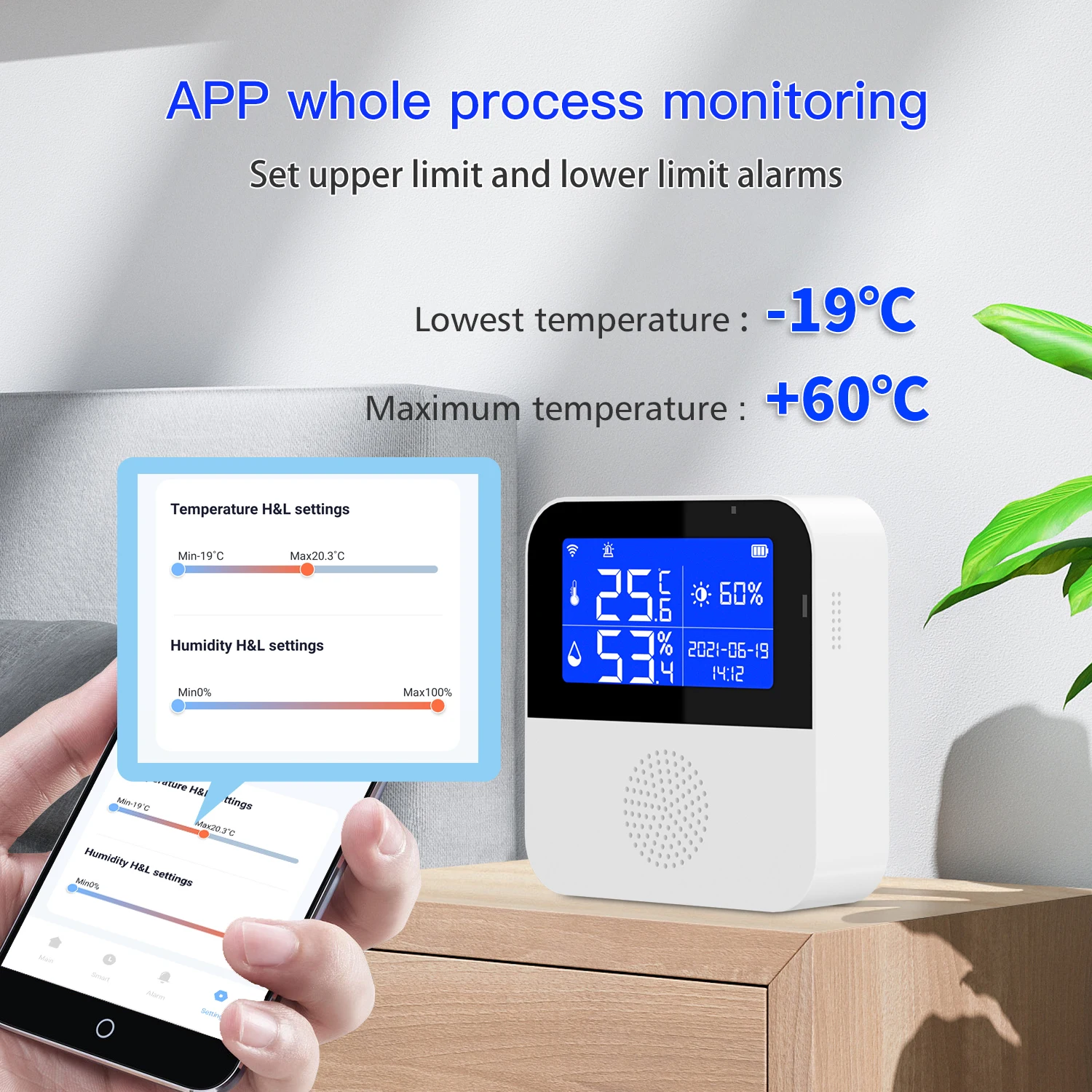 Tuya Smart WIFI Temperature and Humidity Sensor with Backlight LCD Display Indoor Thermometer Hygrometer Meter Support Alexa |