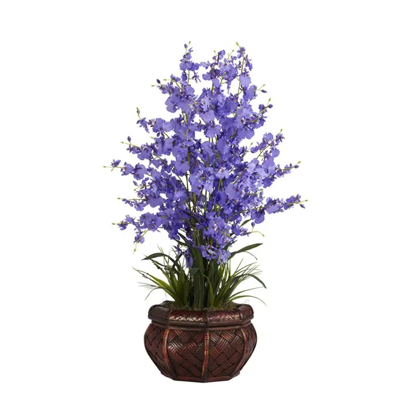 

Dancing Lady Orchid Artificial Flower Arrangement, Purple Artificial plants for home decor Mom gift Ramos de quinceañera Eucaly