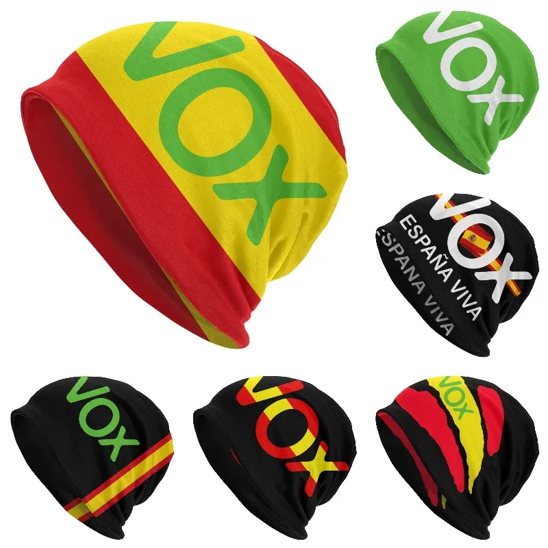 

Лидер продаж, шляпа с флагом Испании, головные уборы Vox, женская вязаная шапка в стиле хип-хоп для женщин и мужчин, зимние теплые шапки-бини дл...