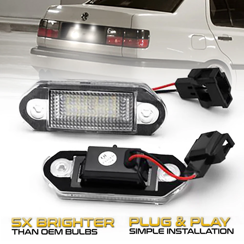 2 шт. светодиодный лампы для номерного знака автомобиля VW Golf mk3 Gol 3 Vento A3 Jetta Skoda Octavia