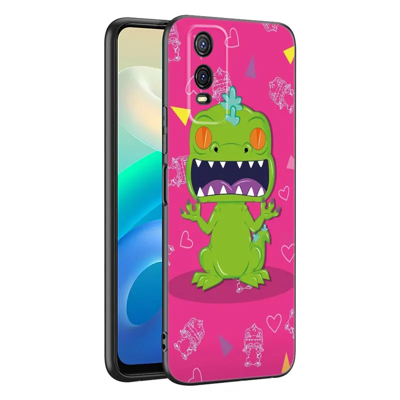 Мультяшные R-Rugarts черная силиконовая модель для V27 V30 Pro V29e Y27 Y55 Y78 чехол телефона Y02S