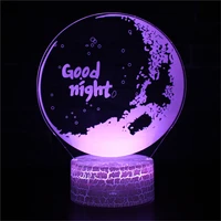 moon good night 3d lamp acrylic usb led night lights neon sign lamp christmas decorations for home bedroom birthday gifts