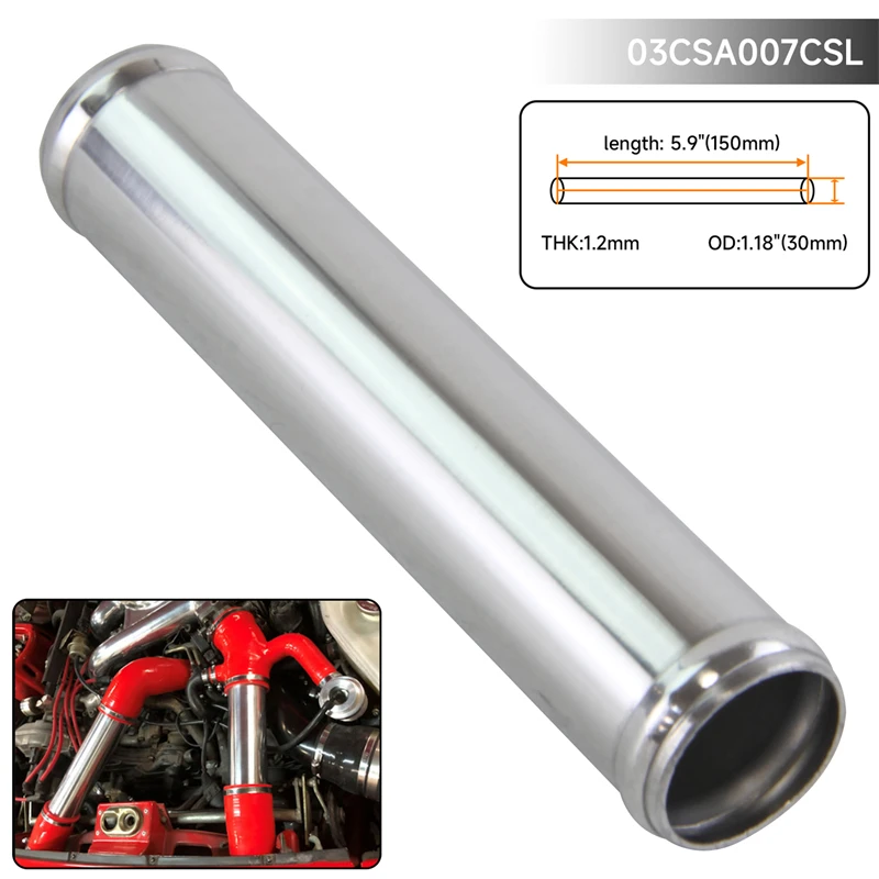 

Straight Aluminum 30mm-45mm /1.18''-1.77" Turbo Intercooler Pipe Piping Tubing Intake L=150MM