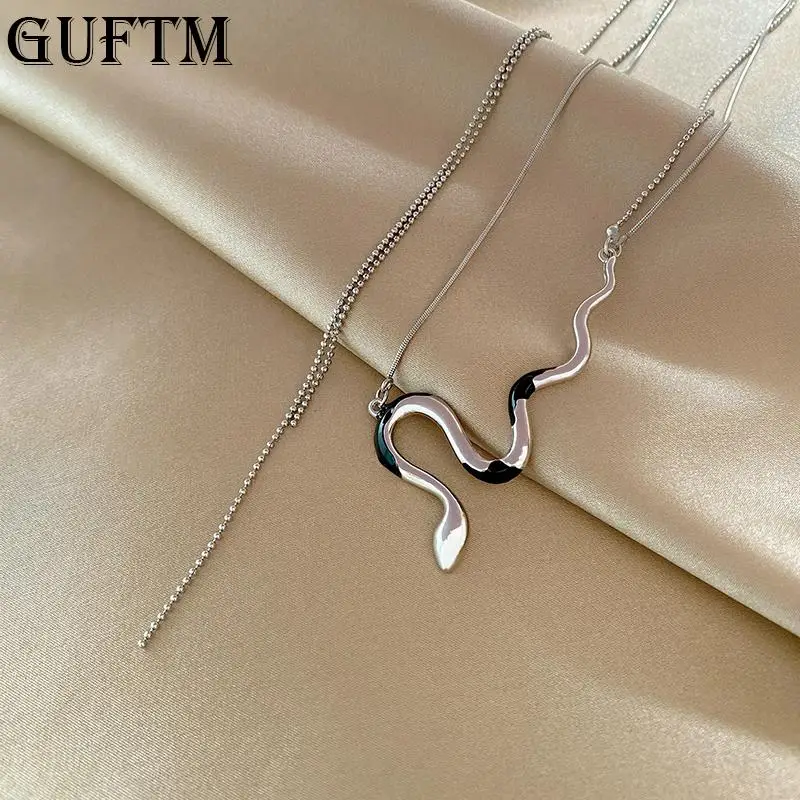 

Двойная цепь GUFTM в стиле хип-хоп для женщин, блестящее регулируемое сексуальное ожерелье, асимметричный крутой чокер для девушек, ювелирные ...