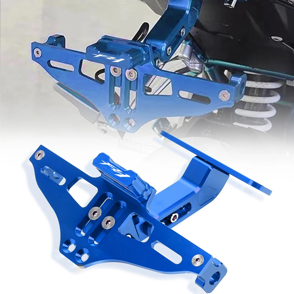 

Кронштейн держателя рамы CNC для мотоцикла, регулируемый для YAMAHA FZ1FAZER FZ-1 FZ1 FAZER, угловой номерной знак, светодиодный свет, универсальный