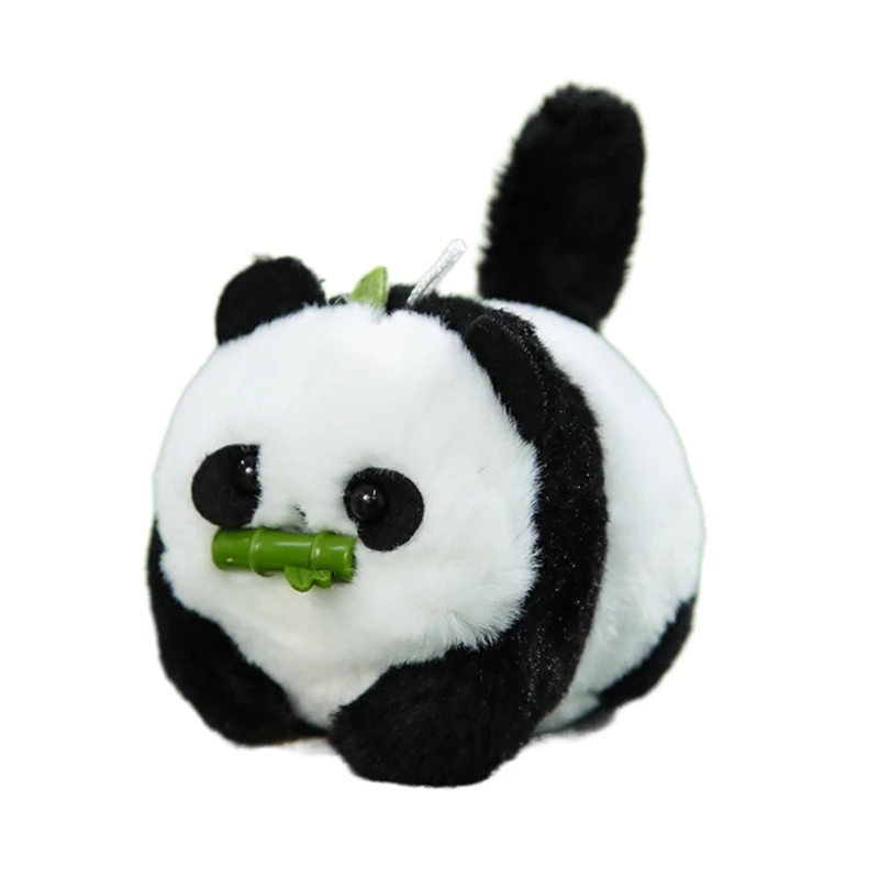 

Cartoon Panda Handbag Plush Pendant Wagging Tail Panda Stuffed Animal Backpack Ornament Girls Kids Favor Christmas Gift