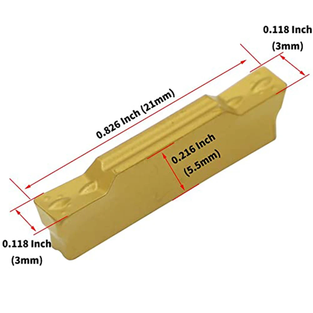 

MGEHR2020-3 Lathe Tool Holder Carbide Inserts Cutter Cutting Tool Right Hand 3PCS MGMN300 3mm Wide Aluminum Alloy