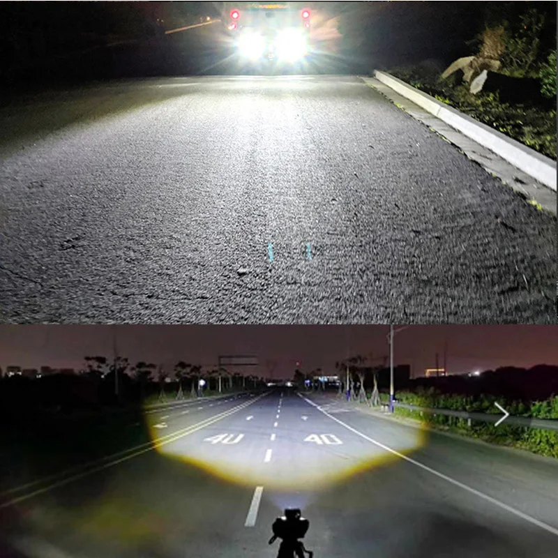 2x Motorcycle LED Spotlight white yellow Hi/Low Beam Projector Lens headlight driving light Fog Lamps For BMW R1200GS/ADV/F800GS images - 6