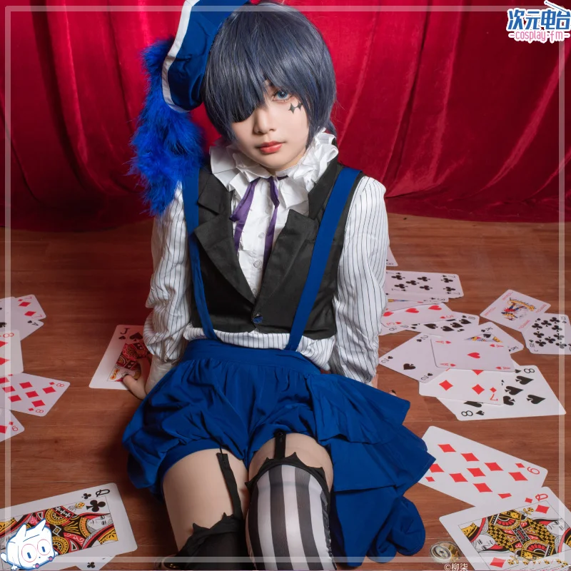 

Anime Black Butler Kuroshitsuji Book of Circus ciel phantomhive Cosplay Costume For Women Men Halloween Party Cosplay