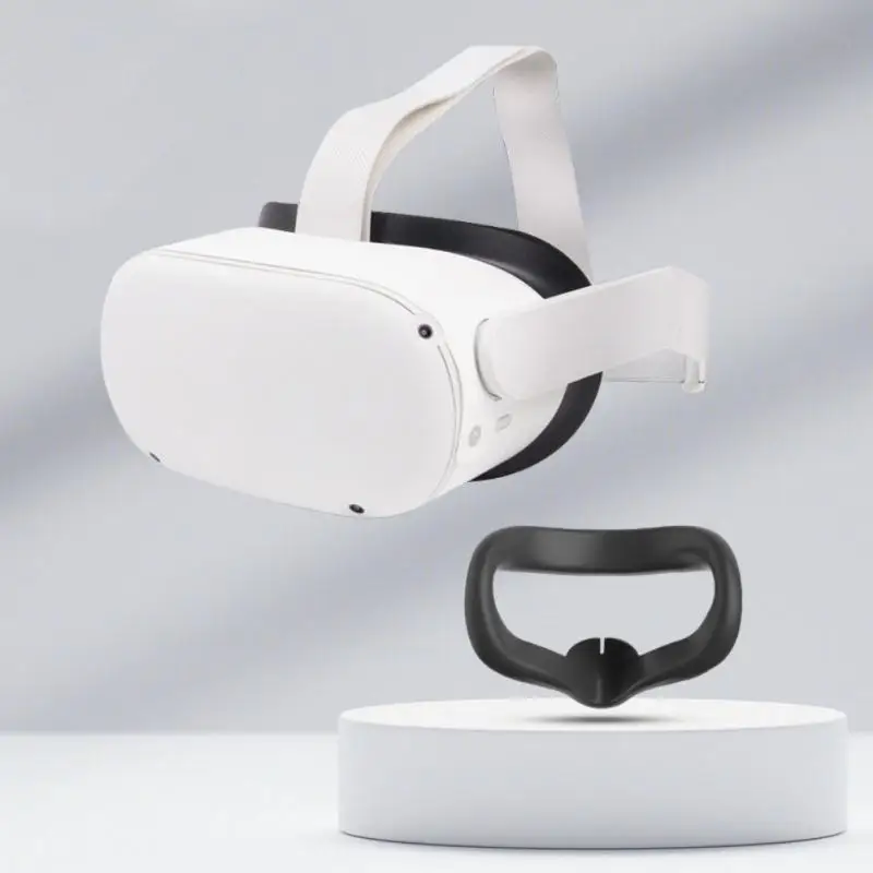 

Protective Mask Black Sweatproof Protective Dust-proof Waterproof For Oculus Quest 2 Face Protective Mat Silicone Replacement