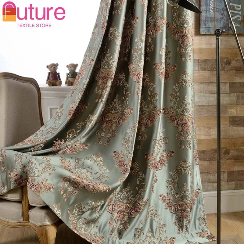 

Занавески для гостиной, столовой, спальни, высокоточные занавески из жаккардовой ткани, Новый китайский стиль, европейский стиль, затемняющие