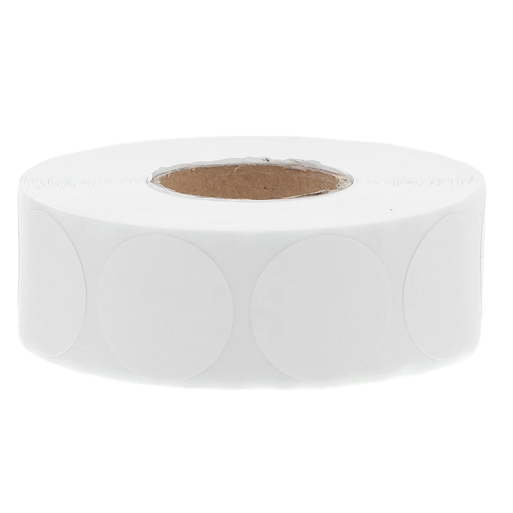 

Круглые бумажные наклейки белые