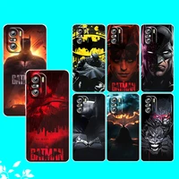 cool superhero batman for xiaomi redmi note 10s 10 k50 k40 gaming pro 10 9at 9a 9c 9t 8 7a 6a 5 4x transparent phone case