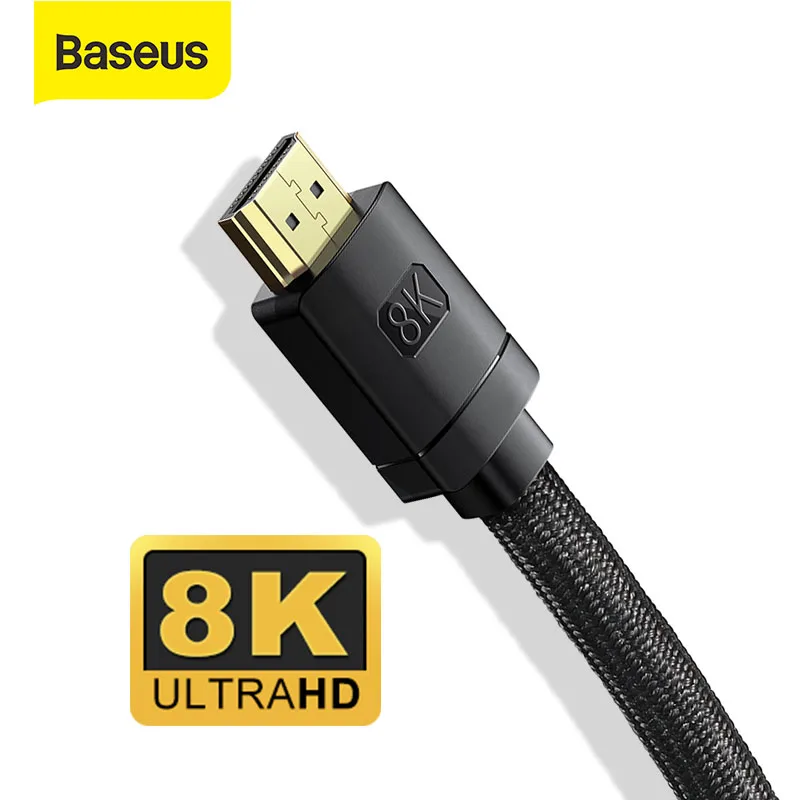 

Совместимый кабель Baseus 8K HDMI для Xiaomi Mi Box 8K/60Hz 4K/120Hz 48Gbps цифровые кабели для PS5 PS4 ноутбуки монитор сплиттер