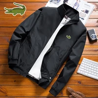 business leisure high quality mens baseball jacket zipper stand collar jacket outdoor sports printed baseball