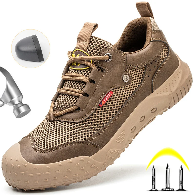

Мужские защитные ботинки, нескользящая обувь с защитой от проколов, рабочая изоляция, защитная обувь 6 кВ, дышащие рабочие кроссовки