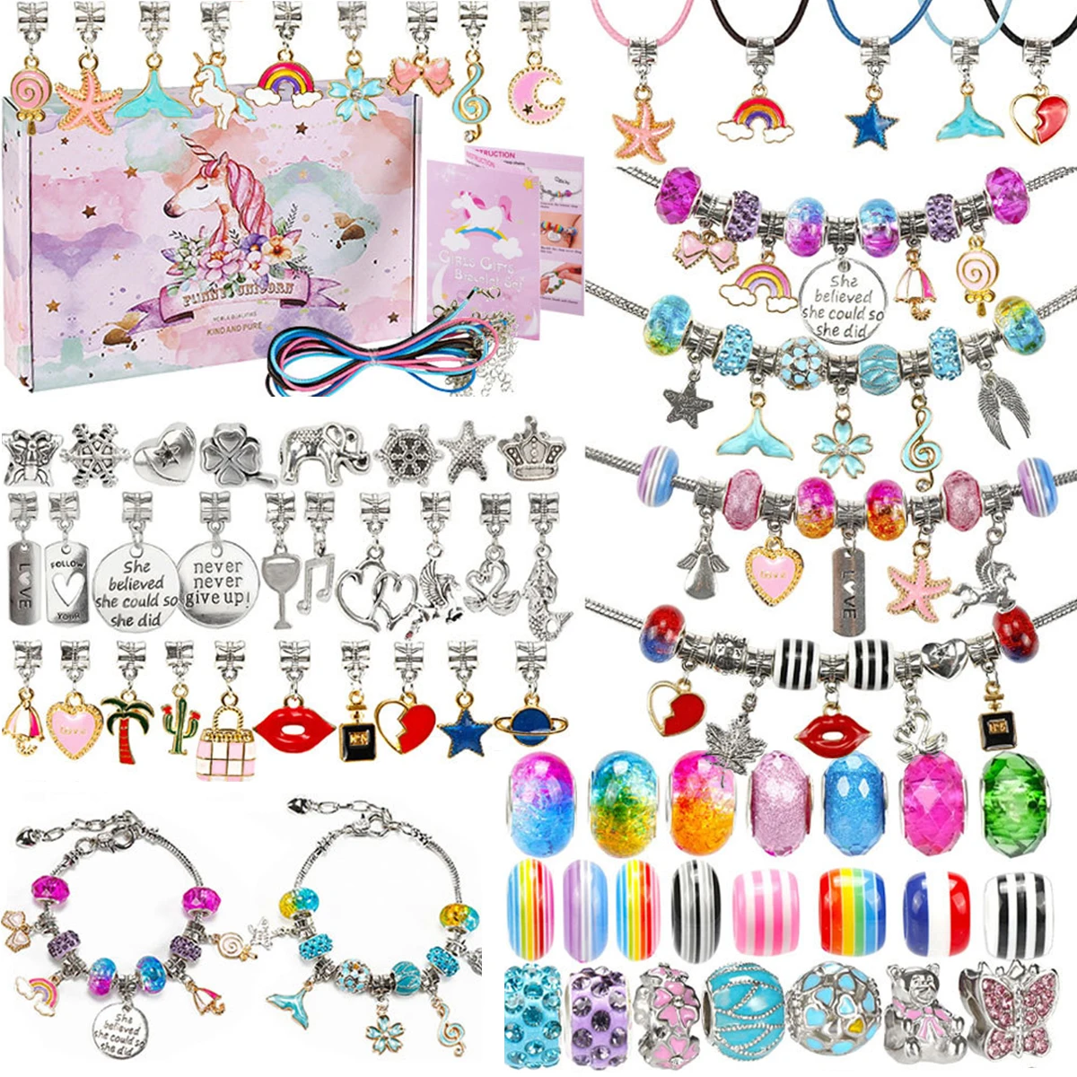 

129 шт., Набор для изготовления браслетов