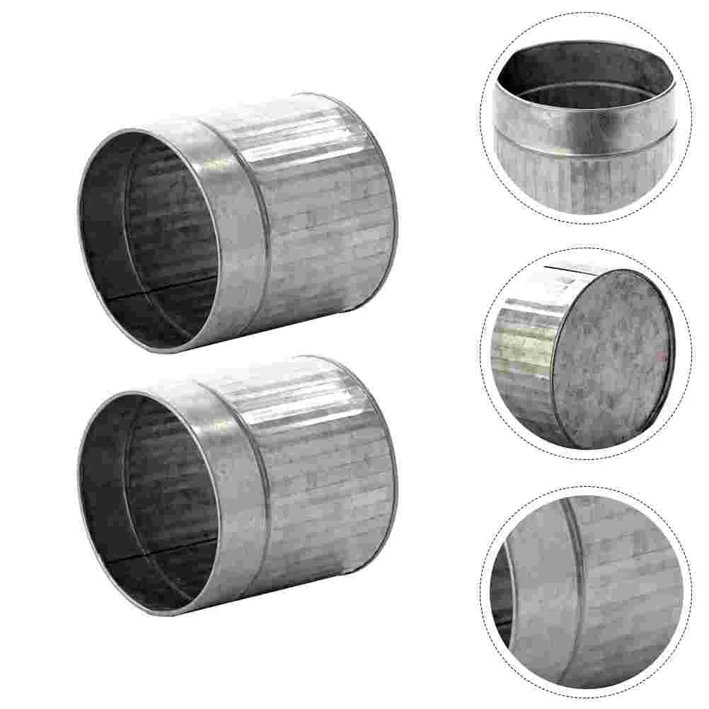 

2 Pcs Retro Flower Bucket Decor Home Decorative Rustic Vase Vintage Galvanized Flower Vases Iron Shabby Chic Jug Vase Organizer