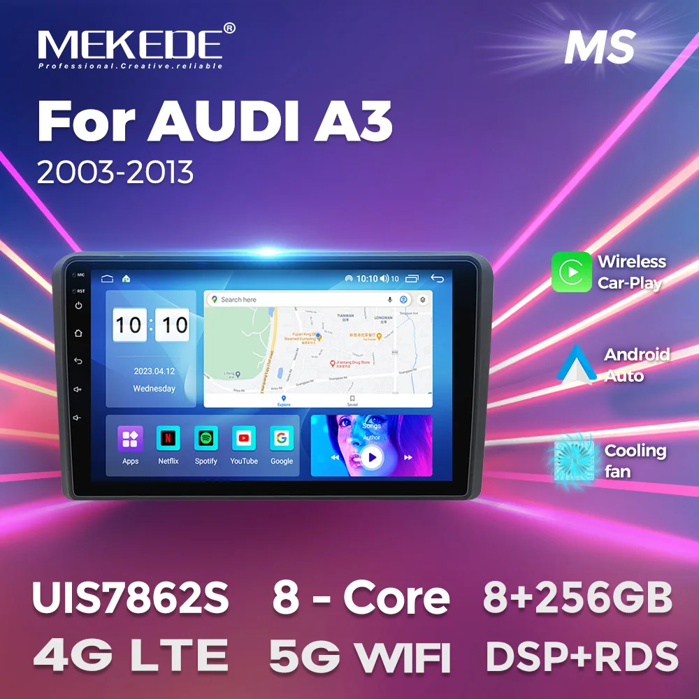 

FYT M800S 8+256G 2Din Newest Android Car Stereo For Audi A3 2003 2004 2005-2011 RS3 Sportback Auto Wireless Carplay 4G LTE Wifi