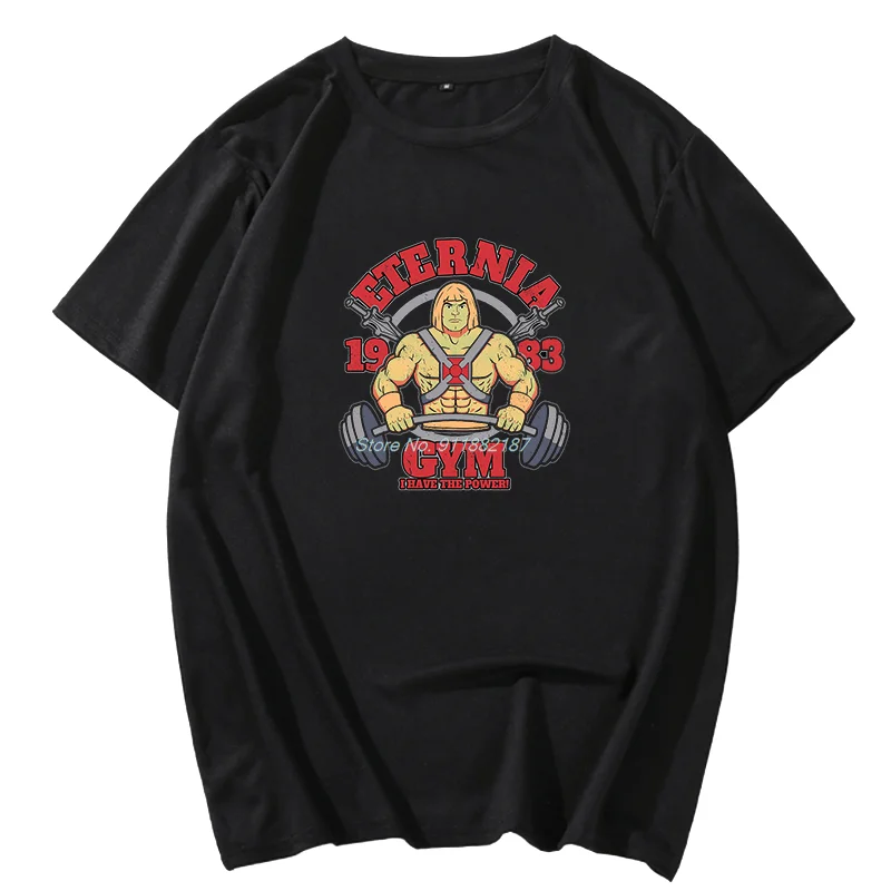 

Футболка унисекс He-Man And The Masters Of The Universe Eternia Gym V2, графические футболки, топы, летняя мужская одежда с коротким рукавом