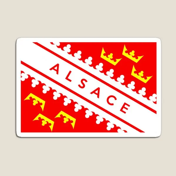 Магнитные наклейки с флагом Эльзаса, магнитные наклейки для холодильника, милые детские красочные наклейки для оформления детской комнаты