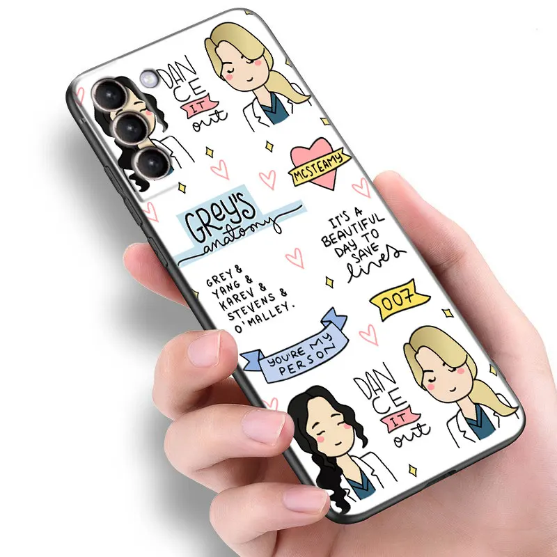 Чехол Greys для анатомии врачей медсестер черный чехол Samsung S23 Ultra S22 S21 Plus S20 FE A13 A14 A23