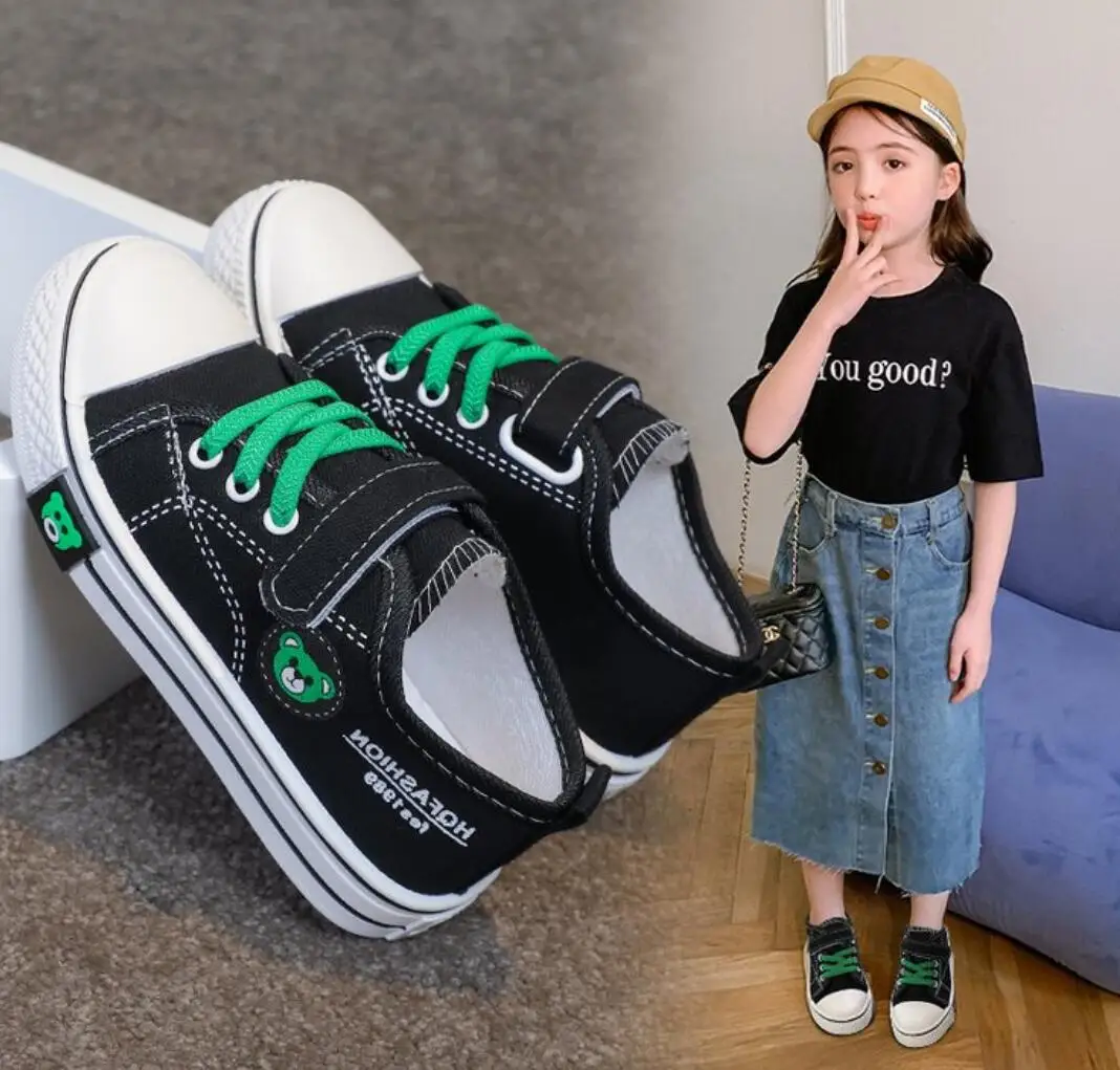 Детские холщовые кроссовки для девочек и мальчиков детская дышащая повседневная