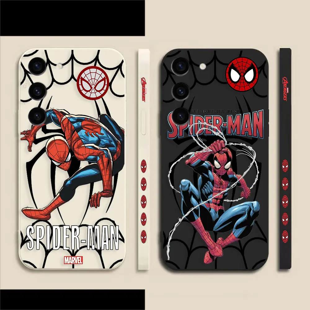 

MARVEL Hero Spider-man Phone Case For Samsung Galaxy S23 S22 S21 S20 FE S11 S11E S10 S10E S9 S30 Ultra Plus 4G 5G Case Shell