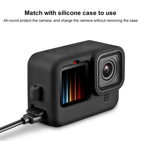 Аксессуары PULUZ для Go Pro, пластиковая крышка для аккумулятора с боковым интерфейсом POM для GoPro HERO13 Black/12 Black/11 Black/10 Black/9 Black