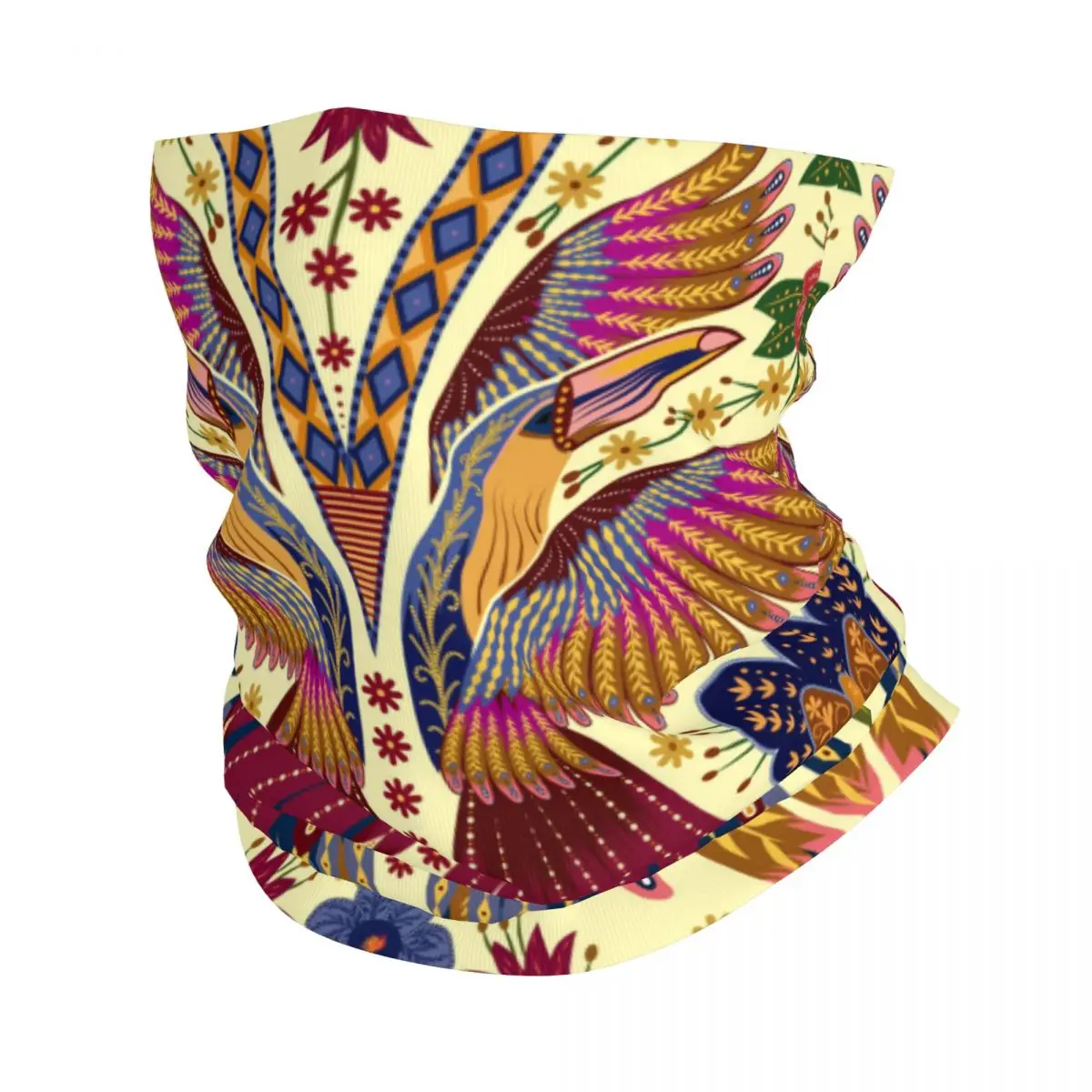 Tucano весенний тонкий шарф-бандана с цветочными животными гетры на шею повязка