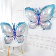 큰 나비 호일 풍선 3D 곤충 나비 요정 헬륨 풍선 여자 생일 파티 장식, 아이 장난감 선물 결혼식