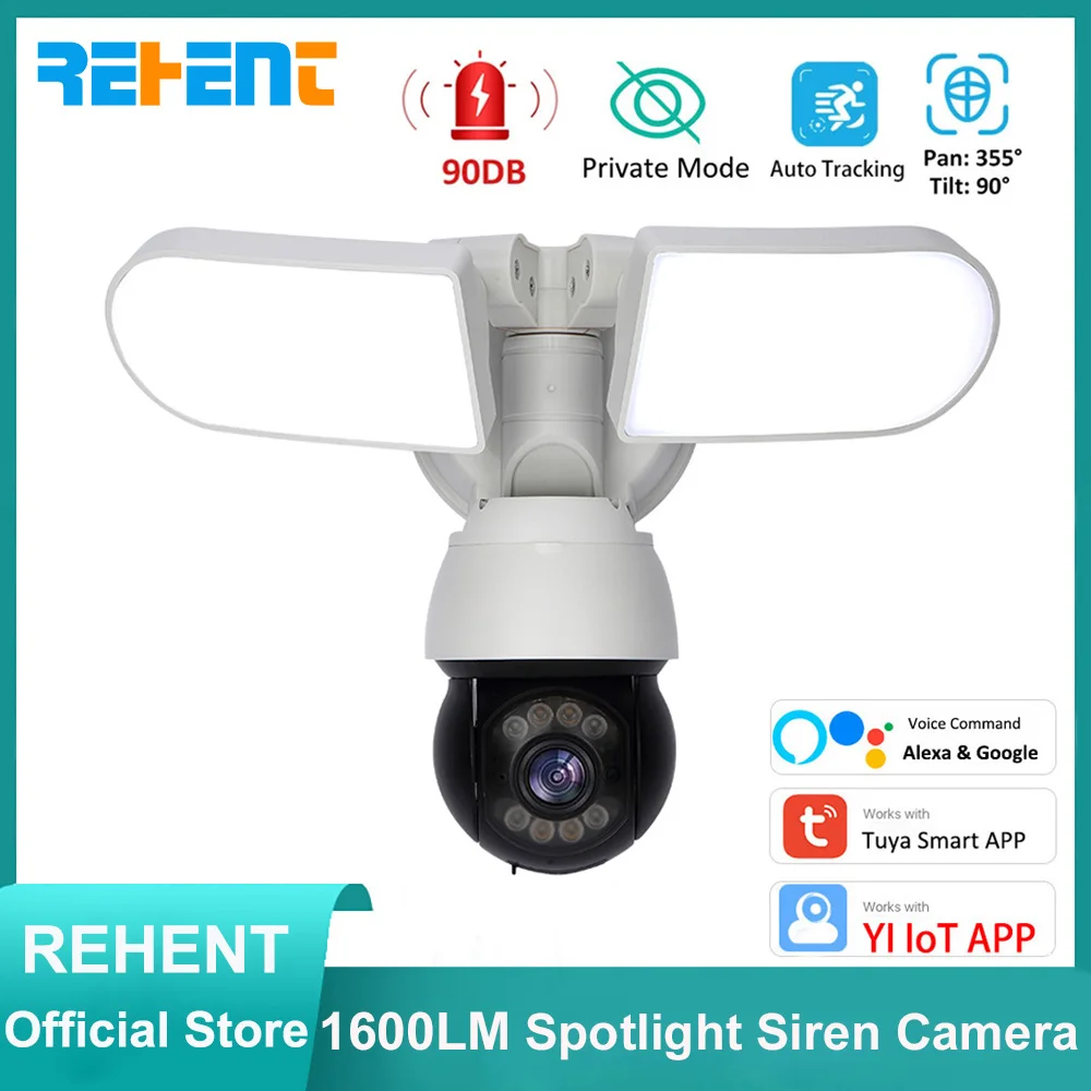 Купи REGENT Yi Iot WIFI камера 4MP Spotlight Color Night Vision Outdoor PC CMS Software Monitor Tuya Smart IP CCTV Security Camera за 4,035 рублей в магазине AliExpress