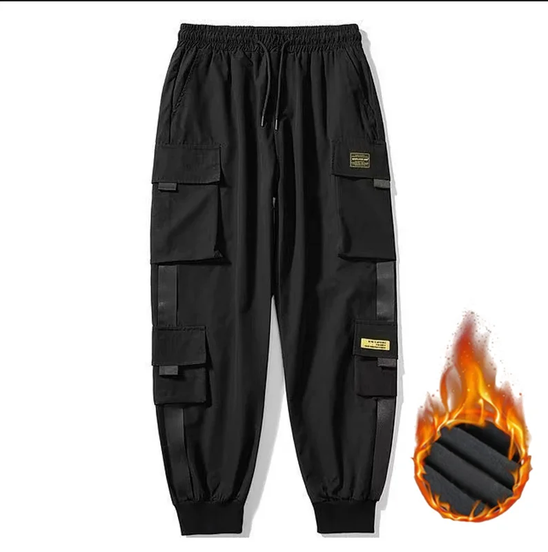 Plush pants for men thick sports autumn and winter warm lamb wool spring loose oversized casual pant