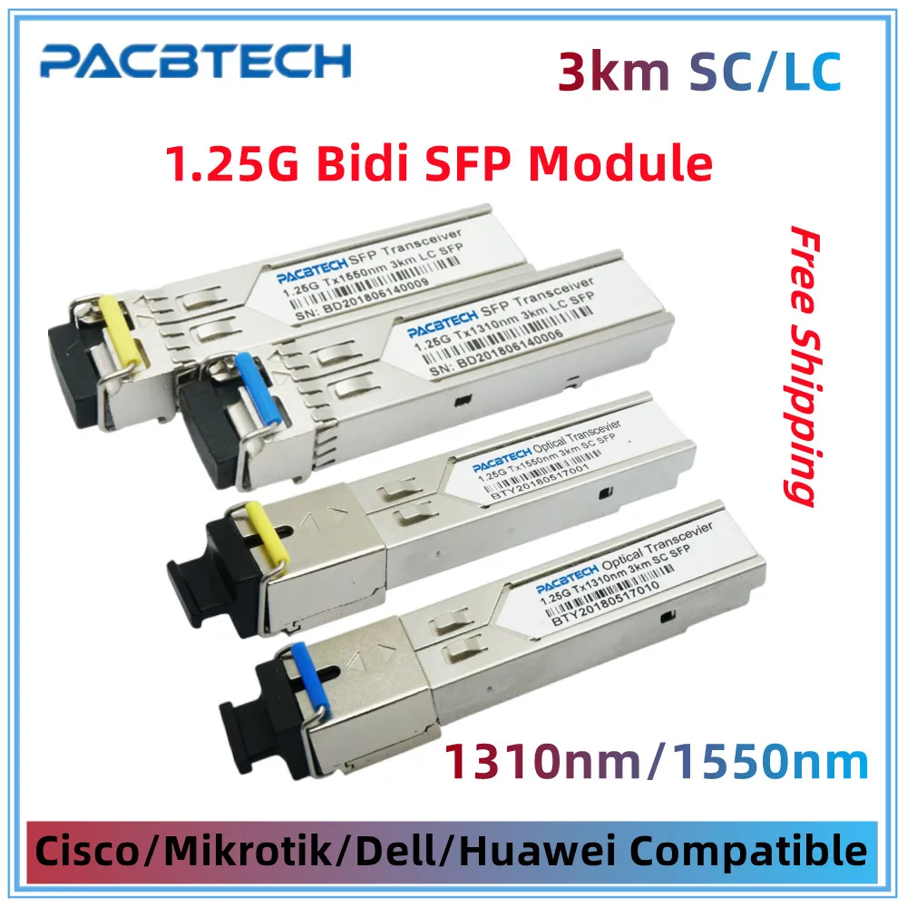 1.25Г Биди SFP Модуль 3КМ SC/LC 1310нм/1550нм WDM переключатель совместимый модуль передатчика с функцией DDM на.