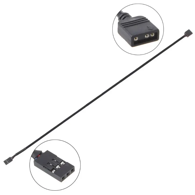 

Прочный 5V RGB VDG адаптер линейный разъем для компьютерного аксессуара материнской платы 5V 3Pin VDG в нормальный 3Pin Конверсионный кабель