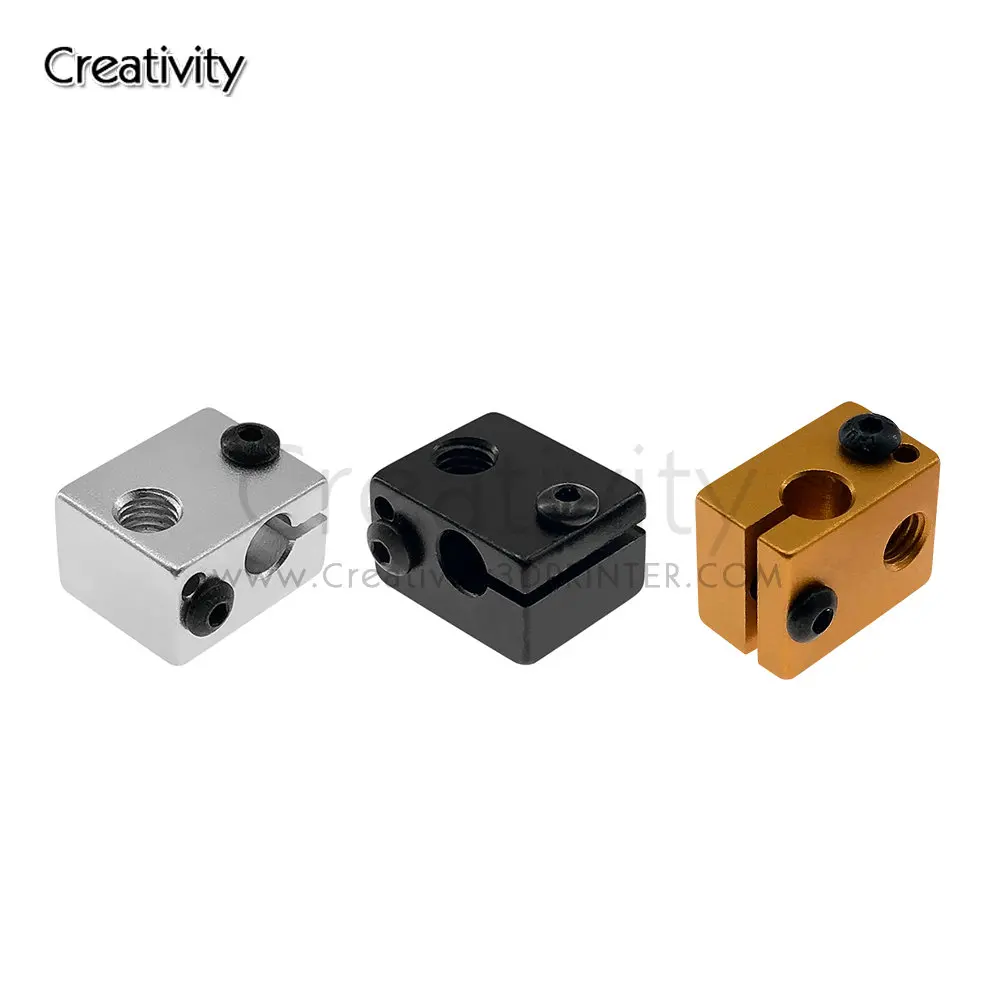 

Creativity V6 Heat Block Aluminum 20X16X12 mm Part For V6 J-head Extruder HotEnd 3D Printers Parts Heater Heating Accessories