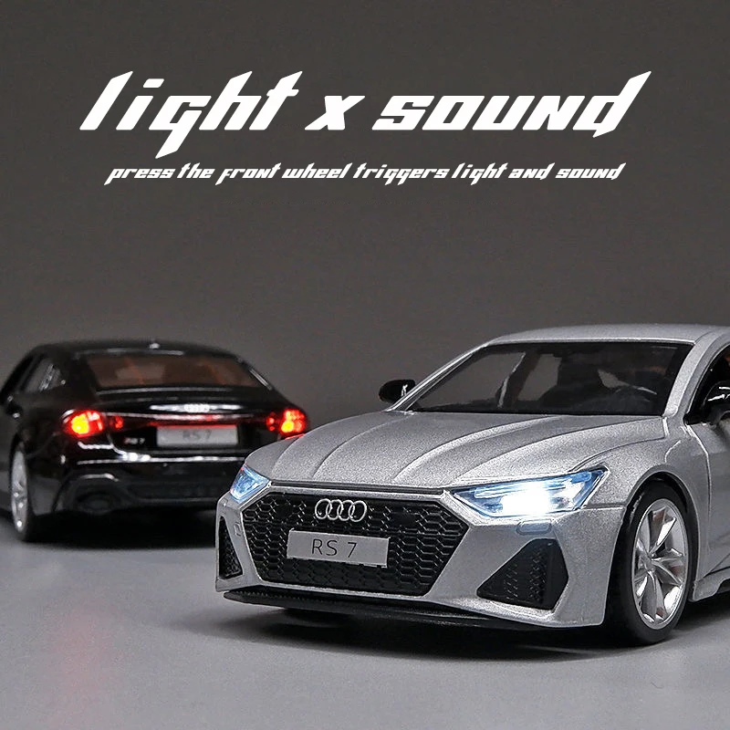 Модель автомобиля RS7 из сплава со звуком подарок ребенку на день рождения игрушка