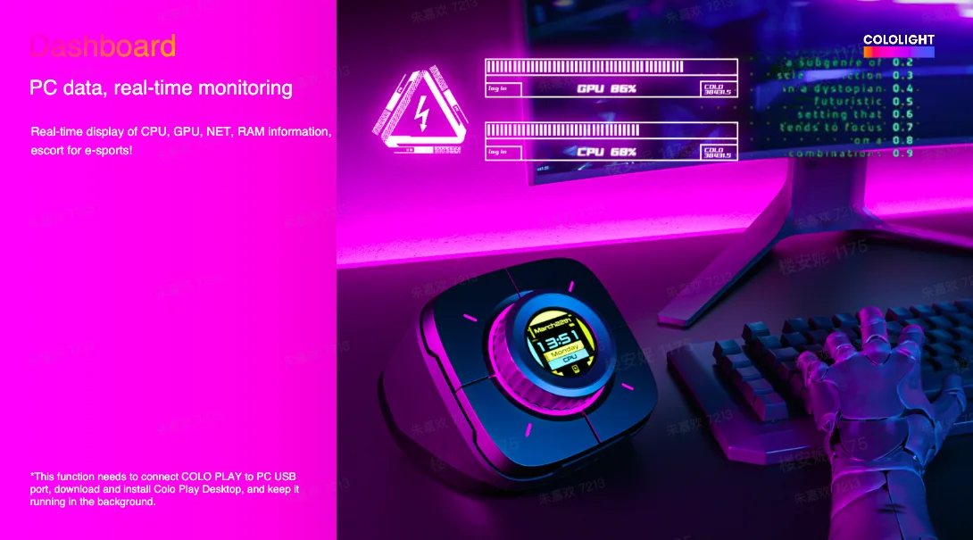 Настольный контроллер для умного дома Cyberpunk настольный смарт-игр потоковая