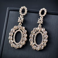 kioozol vintage luxury cz stones long earring for women wedding party jewelry earrings 2022 new fashion accessories 141 ko1