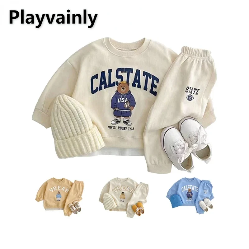 Осеннее хлопковое свободное пальто Playvainly в корейском стиле с длинными рукавами и