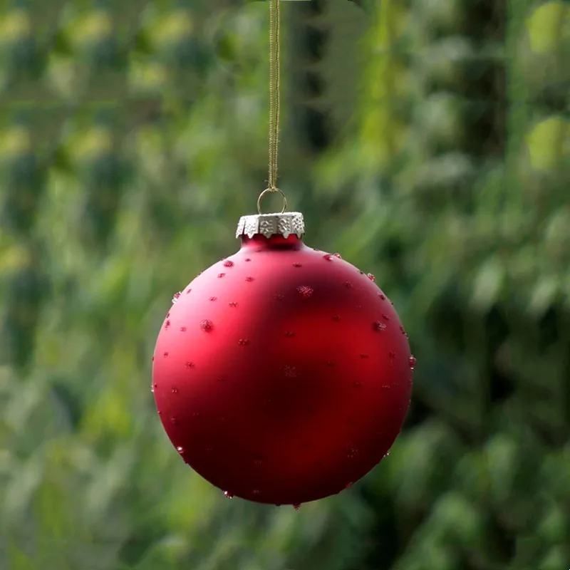 

Free Shipping Diameter=8cm Small Size Red Series Christmas Day Glass Globe Handmade Lamp Blown Festival Wedding Prop