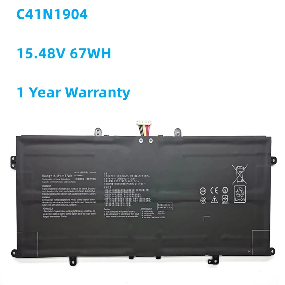 

C41N1904 15.48V 67wh/4220mAh Battery For ASUS ZenBook UX325JA UX393JA UX425IA UX425JA UX325EA UX363EA UX425IA