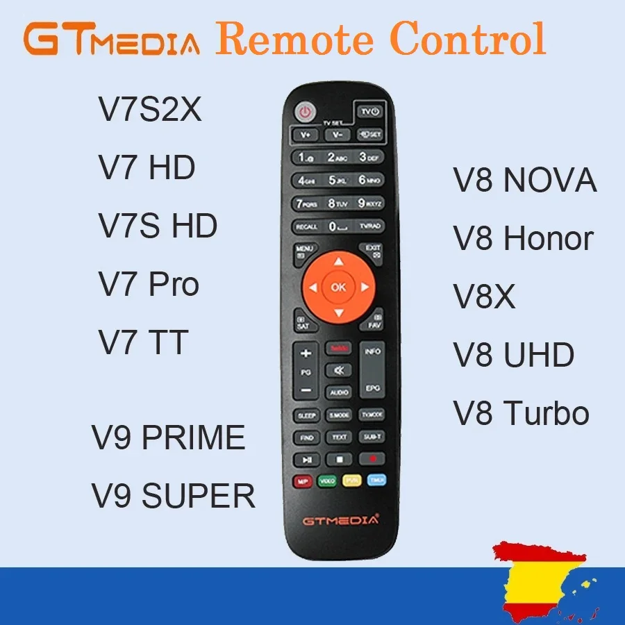 

Original Remote Control for GTmedia V8X V8 UHD V8 NOVA V9 SUPER V7S2X V7S2X V7 PROV9 PRIME V9 SUPER Satellite Receiver