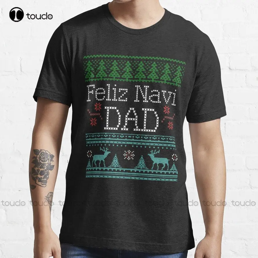 

Feliz Navi Dad Ugly Christmas Sweater Design Multic Trending T-Shirt Outdoor Simple Vintag Casual T Shirts Xs-5Xl Unisex